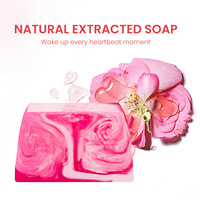 Jabón Artesanal en Barra con Extracto de Rosa, Manteca de Karité y Aceite de Coco, Suave, Iluminador, para Piel Sensible, Etiqueta OEM, Venta al Por Mayor