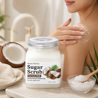 Custom Logo Organic Coconut Radiant Moisturizing Body Scrub Custom Sugar Scrub Bulk Exfoliate Sugar Scrub