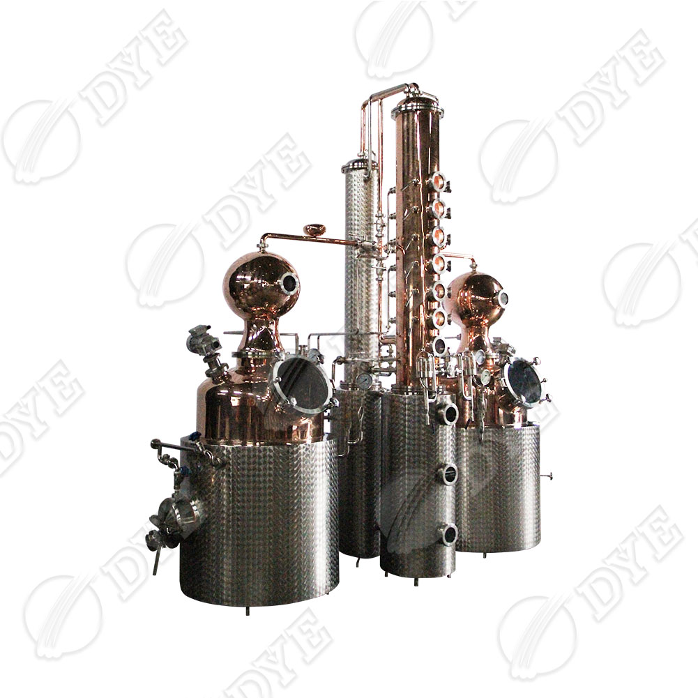 DYE 500L copper distilling equipment for ciroc vodka high-end customization style still