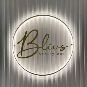 Enseigne lumineuse LED 3D personnalisée pour réception, <span class=keywords><strong>logo</strong></span> rétroéclairé en acrylique, enseigne lumineuse pour salon de coiffure, enseigne commerciale illuminée pour bâtiment - Product Image 3