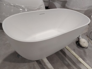 Baignoire ovale autoportante en acrylique CEMSINK pour intérieur – Baignoire pratique pour appartement et villa - Product Image 2