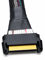 GEN5.0 MCIO-8X-to-68P Braided-Interconnect-Harness Secure-Connector Solusi Perangkat Keras Pengarah Data di Pusat Data