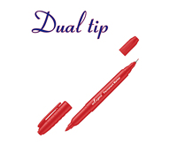 Stylo en acrylique de qualité industrielle à double pointe avec encre permanente non toxique et étanche pour l'emballage et l'étiquetage