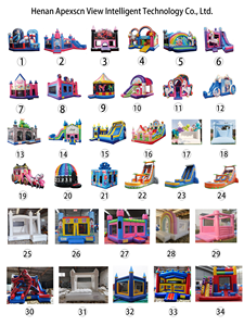 Château gonflable avec souffleur d'air pour la salle de jeux <span class=keywords><strong>des</strong></span> enfants, <span class=keywords><strong>nuages</strong></span> et arc-en-ciel, matériau PVC adapté aux enfants - Product Image 5