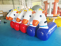 Drôle Team Building gonflable course de chevaux Derby mon petit poney plein d'entrain jouets pour enfants jeux de piste de course