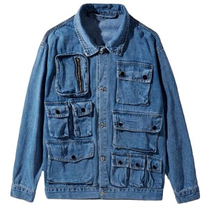 Chaqueta de mezclilla con múltiples bolsillos para hombre, jersey de verano, ropa de motocicleta estándar, informal - Product Image 1