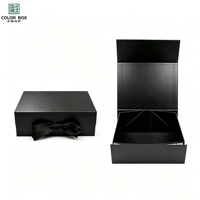 Boîte en carton rigide durable et élégante de 2 mm d'épaisseur, fermeture magnétique, laminage mat, gaufrage, logo couleur personnalisé, chaussettes, vêtements, cadeau