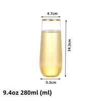 Verre à vin en ABS en forme de diamant avec bord doré pour les fêtes, les mariages et les bars à domicile - Verre à whisky