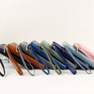 Multi <span class=keywords><strong>Card</strong></span> Slot Reiß verschluss Reisepass Brieftasche Tragbare Dokumenten abdeckung Karten halter Tasche PU Leder Pass halter - Product Image 2