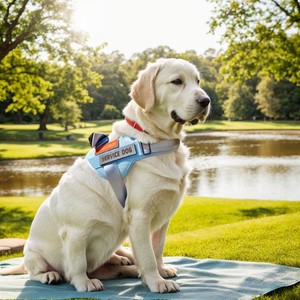 OEM/ODM Aksesori hewan peliharaan nilon modis dapat disesuaikan Set tali kekang anjing besar rompi anjing tali penuntun berjalan - Product Image 6