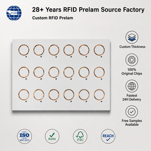 Échantillon <span class=keywords><strong>Gratuit</strong></span> – Feuille d'incrustation RFID préprogrammée LF 125KHz TK4100 EM4100 EM4200, format A4 (3x5 pouces), en PVC pour cartes de contrôle d'accès - Product Image 1