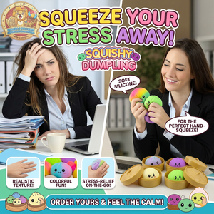 Jouets sensoriels en forme de dumpling, anti-stress, cadeaux de Pâques, jouets anti-anxiété, jouets squishy scintillants en forme de dumpling, cadeaux de fête - Product Image 1