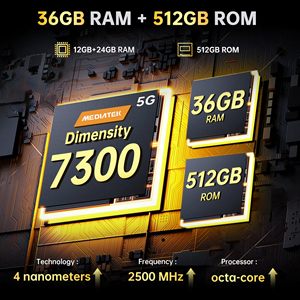 Tout Nouveau Téléphone Original OUKITEL WP100 5G Robuste Débloqué, Batterie 33000mAh, Écran 6,8", 12Go+512Go, Téléphones Android Étanche - Product Image 3