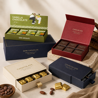 Boîte cadeau personnalisée pour chocolat, boîte en papier pliable avec insert pour emballer des bonbons, des collations et des confiseries