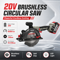 Scie circulaire sans fil 20V 6500 tr/min avec interrupteur de verrouillage et moteur sans balais