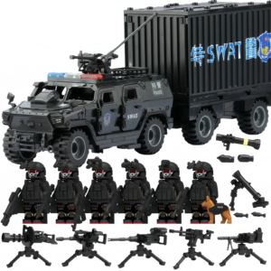 Figurines de police des forces spéciales SWAT, Hummer Warrior, char blindé, hélicoptère Flying <span class=keywords><strong>Tiger</strong></span>, jouet de construction à assembler - Product Image 2