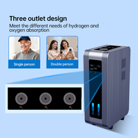 Générateur d'hydrogène professionnel 3000 ml/min, inhalateur d'hydrogène portable en acier inoxydable, machine d'inhalation d'hydrogène PEM SPE