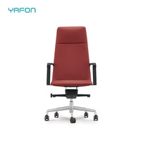 Mobilier de bureau de luxe à dossier haut d'excellente qualité chaise de bureau pivotante moderne en cuir
