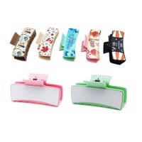 Pince à cheveux en plastique vierge pour sublimation, mode féminine, impression double face par transfert thermique, accessoires pour cheveux