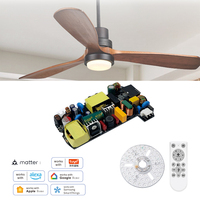 Contrôleur de ventilateur et de lumière BLDC certifié OEM Matter, tension large bande 120V/230V, carte de contrôle par application 2.4G pour marques de ventilateurs et de luminaires, compatible Alexa
