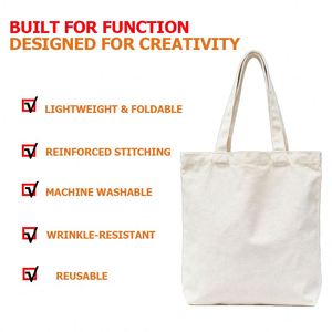 Custom Print <b>Canvas</b> Cotton Grocery Shopping <b>Bags</b> Eco-Friendly Recyclable Tote <b>Bag</b> with Zipper Closure and Handled Design - Product Image 3
