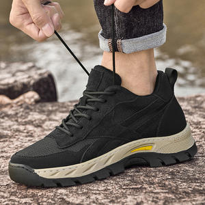 Chaussures de randonnée pour hommes à semelle épaisse de 8 cm, basses, en maille respirante, antidérapantes, pour le trekking et les sports de plein air - Product Image 5