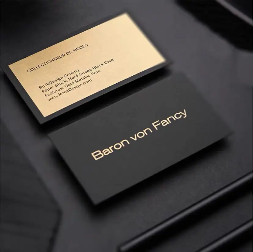 Hot selling custom luxury excellent quality uv embossed debossed gold foil thick business card