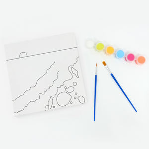 Tablero de escritura de tiza de madera plegable soporte de mesa de dibujo de madera lienzo plegable en blanco Mini caballete de arte para niños - Product Image 2