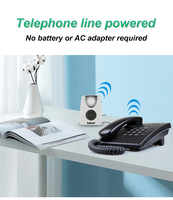 Amplificateur de sonnerie de téléphone super puissant 105 dB avec lumière clignotante pour les alertes d'appels et de messages
