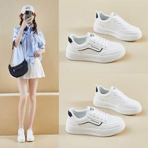 Baskets décontractées blanches pour femmes, nouvelles chaussures de sport style peinture à l'encre pour printemps, été, automne, avec tige en PU et semelle extérieure en caoutchouc AS-05 Breatha - Product Image 2