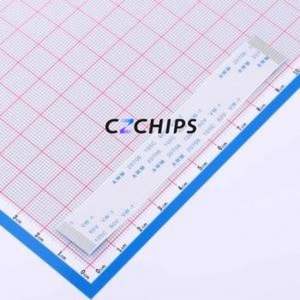 ZX-FFC1.0-T-10048-14P FFC Cable (Flexible Flat Cable) P=1mm Connector 14P 1mm Non-Inverting 10cm - Product Image 1