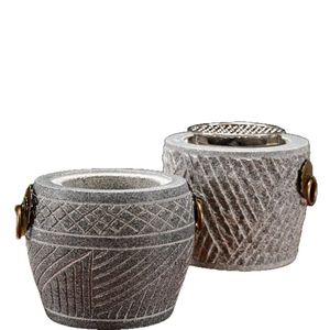 Stone Tea Stove Fire Pit Small Charcoal Brazier Outdoor Rustic Design Freestanding Durable Firewood Fuel - Product Image 1