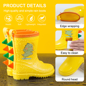 Bốt đi mưa khủng long trẻ em đặt may số lượng lớn, mềm mại và thoải mái, cần thiết cho hoạt động cắm trại ngoài trời - Product Image 4