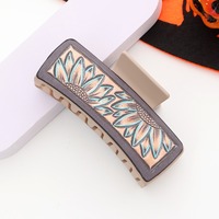 11cm Western Cowboy Style Requin Pince À Cheveux Accesorios Para El Cabello Rétro Tournesol En Cuir En Plastique Pinces À Cheveux