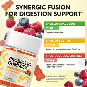 Gomitas Probióticas con Sabor a Bayas Naturales, Fórmula de Marca Privada OEM ODM, 10B CFU, para Mujeres, Apoyo Digestivo e Inmunológico - Product Image 2