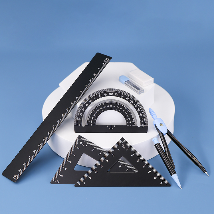 Стационарный Оксфордский математический набор с математическим набором инструментов для рисования, набор инструментов для геометрии, школьная математическая коробка для рисования, компас
