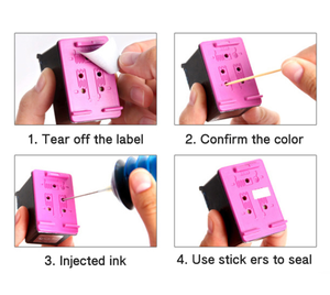 Kit d'encre à colorant de recharge compatible pour HP 67 67xl DeskJet 2330 2331 2332 2333 1210 1212 1255 Encre pour <span class=keywords><strong>imprimante</strong></span> à jet d'encre 100ml Bkcmy - Product Image 3