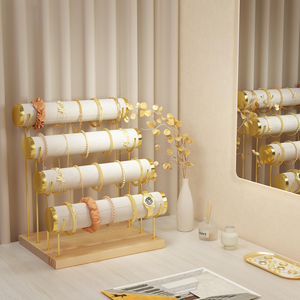 Nuevo Exhibidor de Pulseras de Metal de 4 Niveles, Soporte para Pulseras, Exhibidor de Bandas para el Cabello, Organizador de Joyas, Accesorios de Exhibición, Venta al por Mayor - Product Image 4