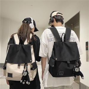 Mochila informal, estilo campus, para estudiantes de secundaria, tanto para chicos como para chicas. Diseño simple con solapa, ideal como mochila escolar. - Product Image 4
