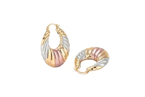 เครื่องประดับทองเคลือบโอโร่ จอยเอเรีย ขายส่ง ต่างหูแบบห่วงสำหรับผู้หญิง ต่างหูแบบห้อย ชุบทอง 18K เครื่องประดับแฟชั่นสำหรับผู้หญิง - Product Image 4
