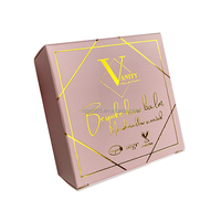 Boîte d'emballage cosmétique biodégradable personnalisée HF-068, boîte cadeau pour soins de la peau, boîtes cosmétiques avec dorure à chaud