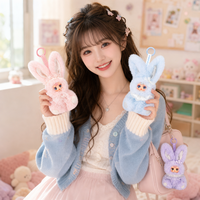 MM Sugar Baby Mini Rabbit Plush Blind Box Kawaii Bunny Keychain with PVC Face 8 Styles with 2 Hidden Surprise Gift Made in China