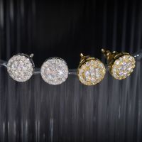 Boucles d'oreilles pendantes classiques en moissanite taille brillant rond, plaqué or rose, argent sterling 925, certificat GRA pour femme