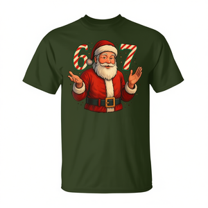 T-Shirt Natalizia Stile Meme Santa 67 con Stampa Digitale a Maniche Corte Unisex per Adulti Promozionale Made in China Modello A9436 - Product Image 2