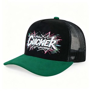 Al por mayor Gorras El Hats originales de 5 paneles, estilo A-Frame, de gamuza, tipo trucker, con visera ancha, modelo Beards Hat B Chrome Hats X con logo metálico - Product Image 1