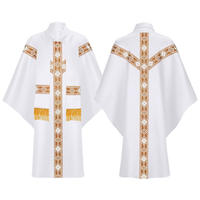Prix d'usine 5 couleurs Chasuble gothique, Robe, Toge et Cape vintage pour Pasteur, Prêtre, Moine, Célébrant d'église