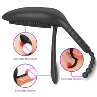 Tragbarer Silikon-Prostata-Stimulator mit Fernbedienung Vibrierender Analer Ejakulationsring Vibrator Erotikspielzeug