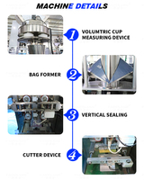 Machine voor het wegen, verpakken en doseren van gehakt, rijst, bonen, snoep, noten, zaden, knapperige rijst, gedroogd fruit, visvoer, snacks en hardware.