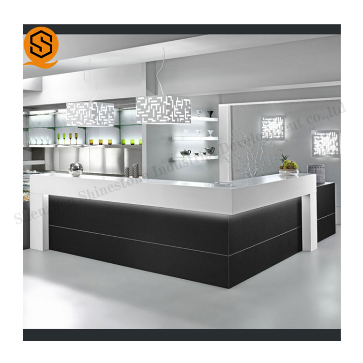 中古品 バーカウンター 白