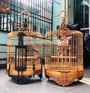 Cage à oiseaux en bambou pour la décoration - Product Image 3